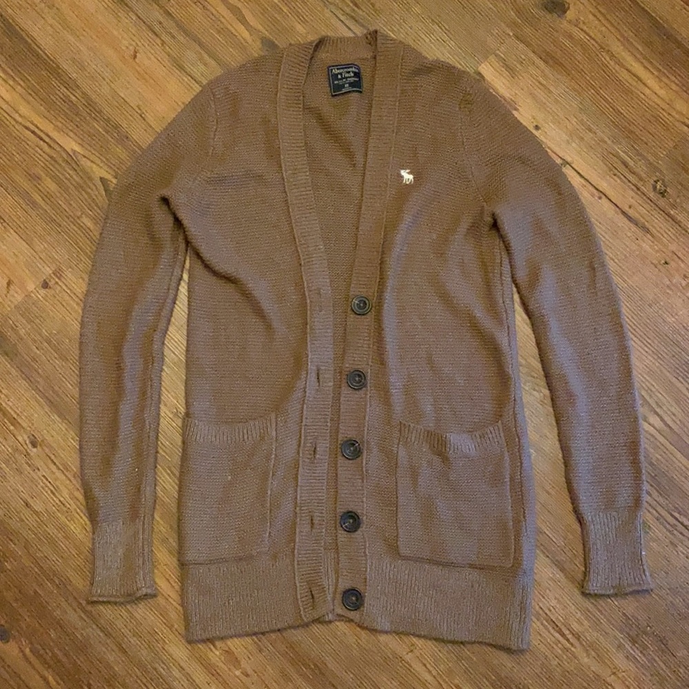 Abercrombie women’s XS chocolate brown cardigan sweater